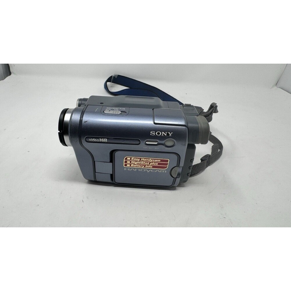 FOR PARTS - Sony Handycam CCD-TRV128 Hi-8 Analog Chrome Blue Camcorder